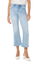 Hannah Slit Hem Crop Flare Jeans Clarkdale