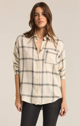 River Plaid Button Up Shirt Sea Salt