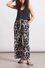 Button Front Vest Top Black