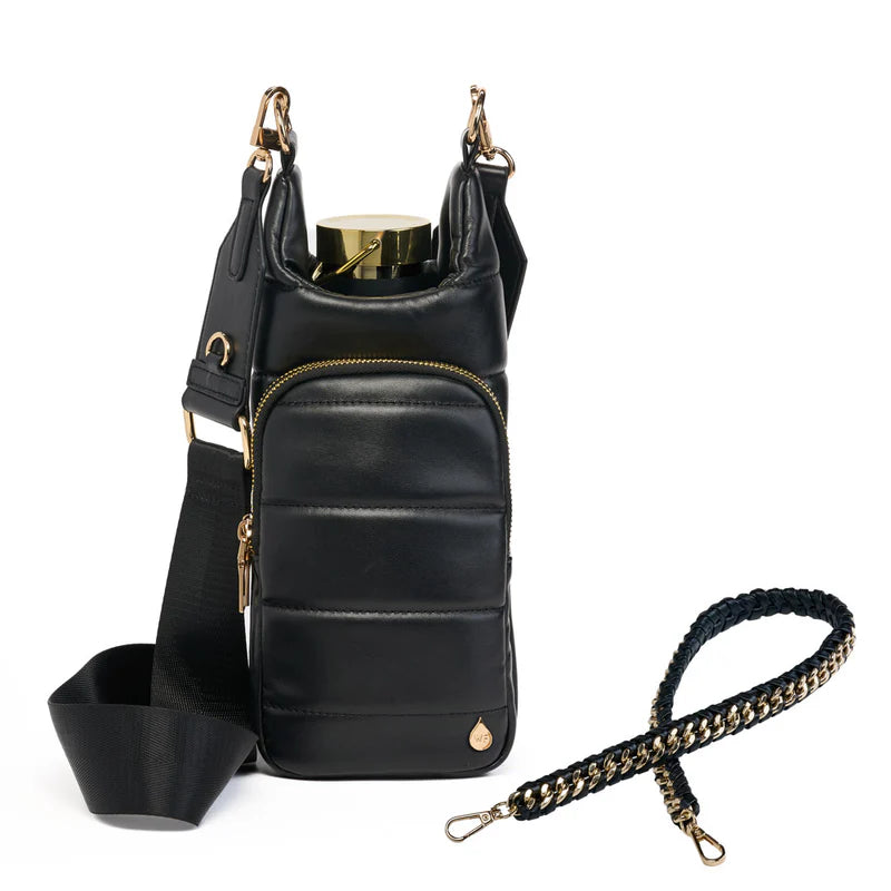 Vegan Leather HydroBag w/ Strap Bundle Black