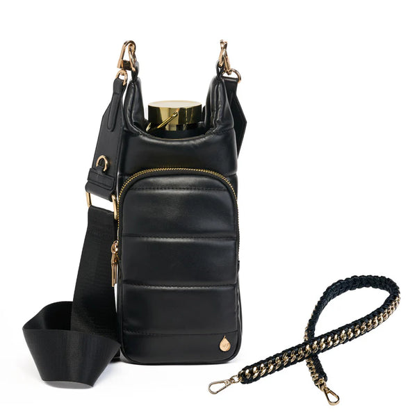 Vegan Leather HydroBag w/ Strap Bundle Black