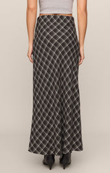 Europa Plaid Skirt Ash Black