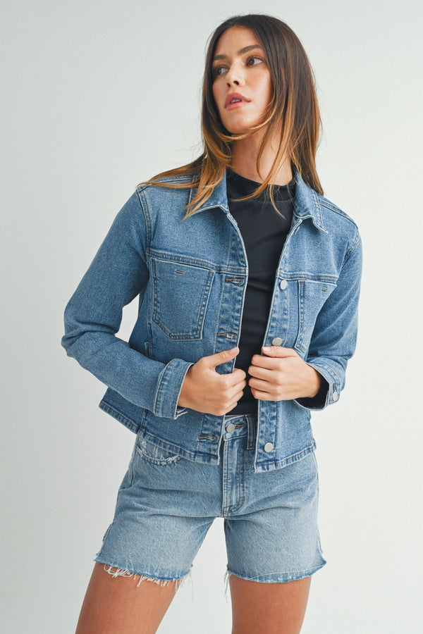 Stretch New Classic Denim Jacket Medium