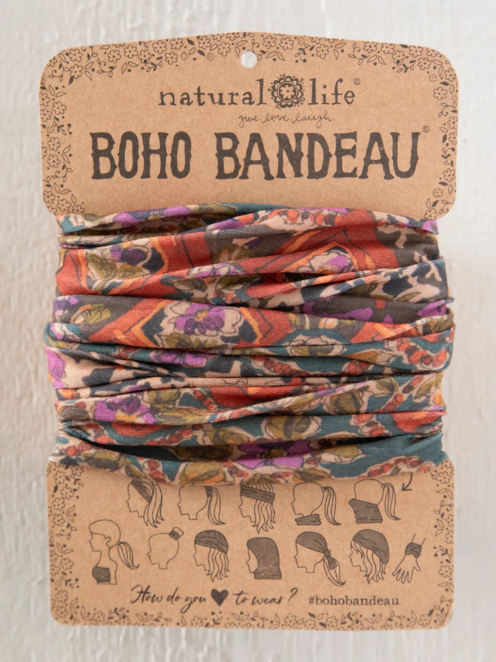 Full Boho Bandeau Brown Tuscany Border