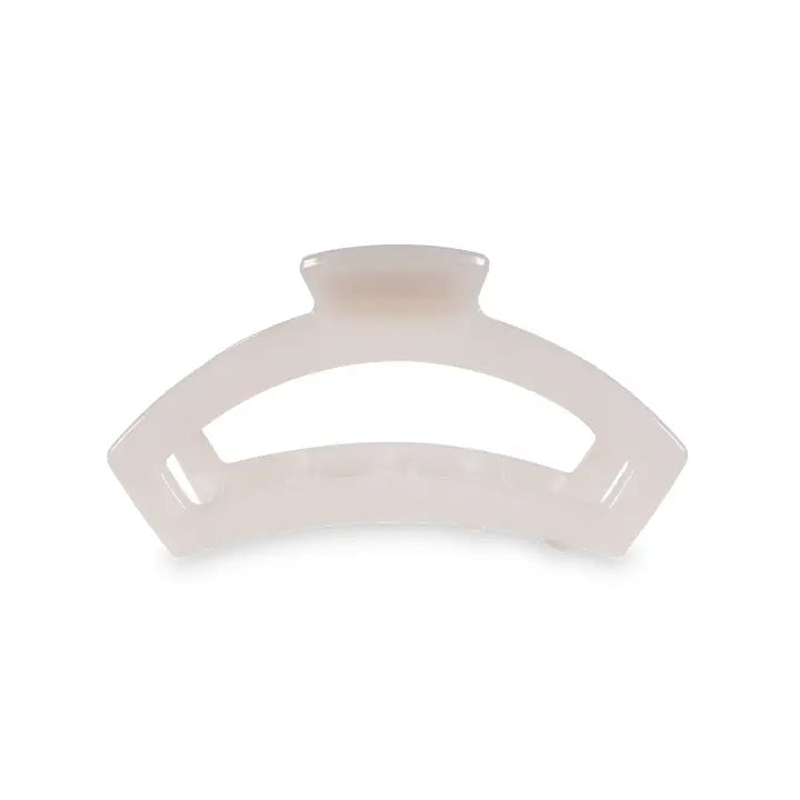 Open Medium Hair Clip Coconut White
