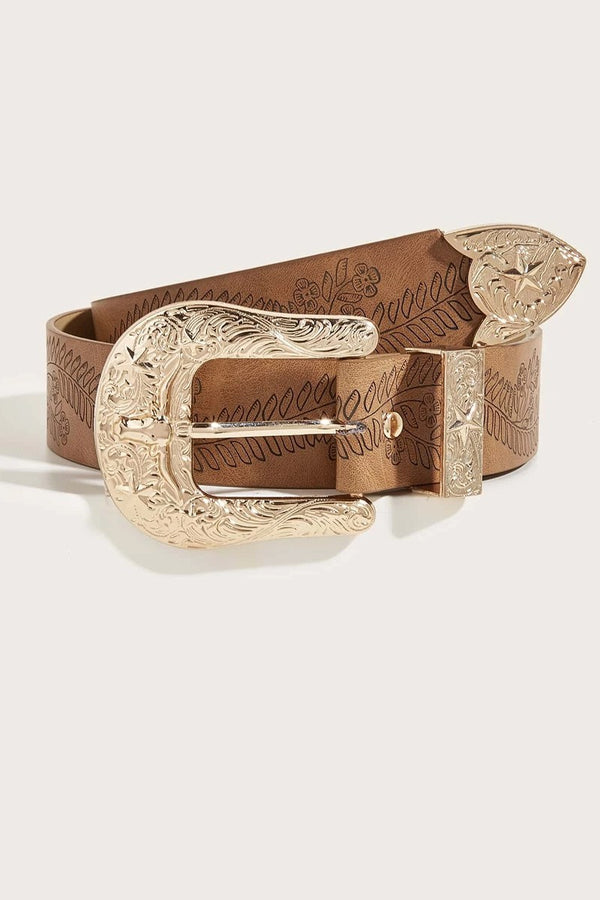 Western Floral Detailed Belt