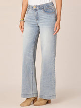 Ab Solution High Rise Wide Leg Jeans Light Blue