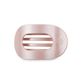 Teleties Medium Flat Round Hair Clip Pearly Pink