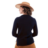 Lindley Embroidered Shoulder Sweater Peacoat