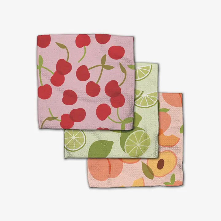Geometry Dishcloth Set Fruit Fun