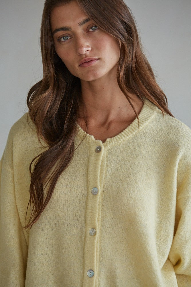 Olivia Knit Cardigan Light Yellow
