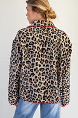 Animal Printed Fleece Jacket Animal