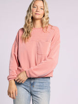 Canton Cropped Sweatshirt Strawberry Ice