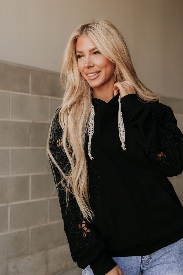 University Hoodie Love Story - Black