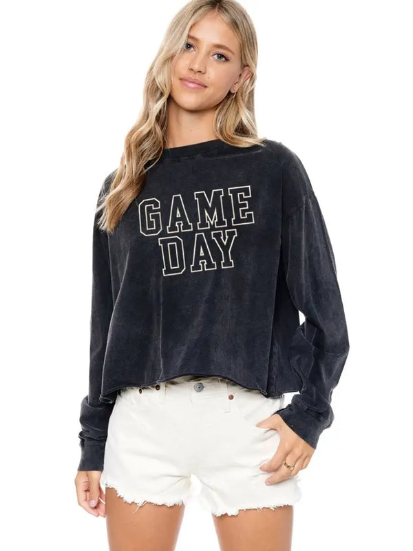 Puff Game Day Crop Long Sleeve