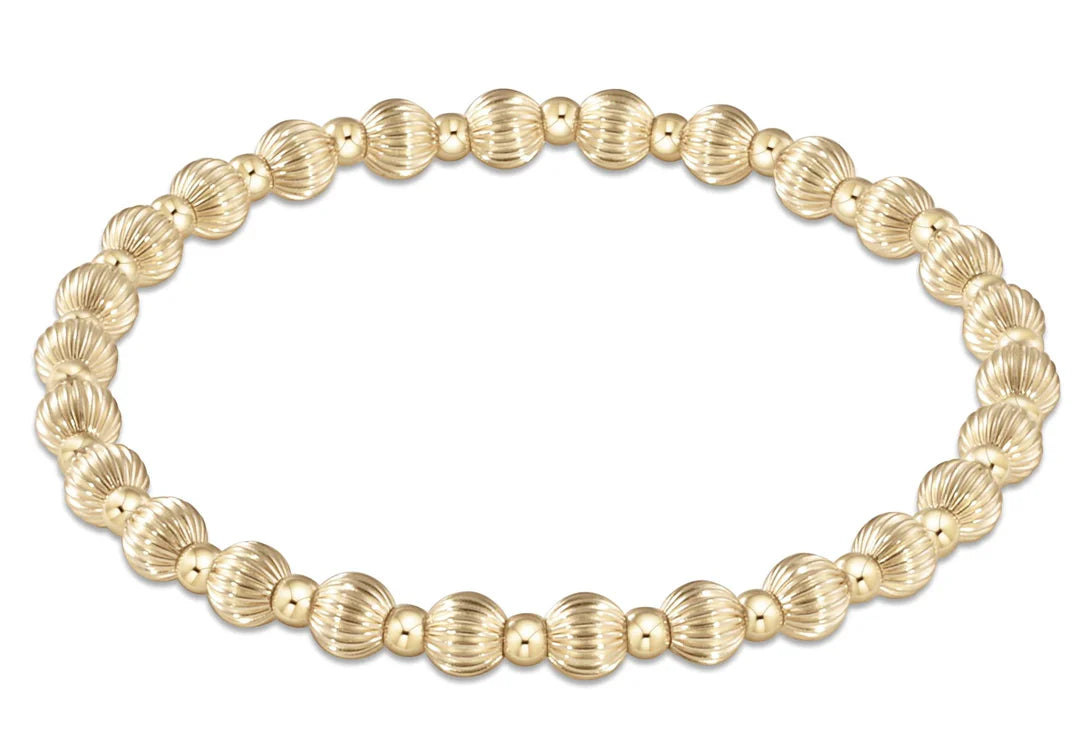 Extends Dignity Grateful Pattern 5mm Bead Bracelet