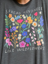 Spread Kindness Like Wildflowers Comfy Pocket Sweatshirt Grey