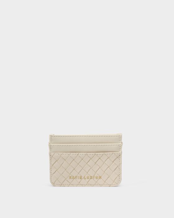 Nova Woven Texture Cardholder Off White