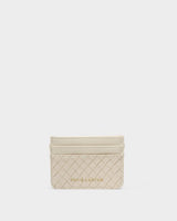 Nova Woven Texture Cardholder Off White