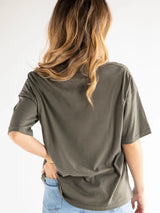 Remi Distressed Cotton Tee Grey
