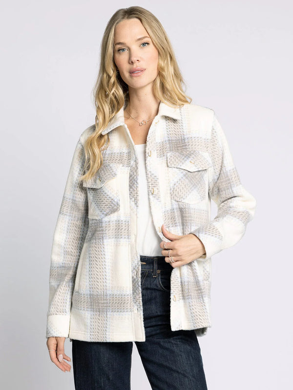 Santa Fe Jacket Ivory Brown Plaid