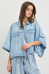 Flowy Square Cape Jacket Light