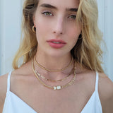 Long & Key Crystal Curb Chain Necklace
