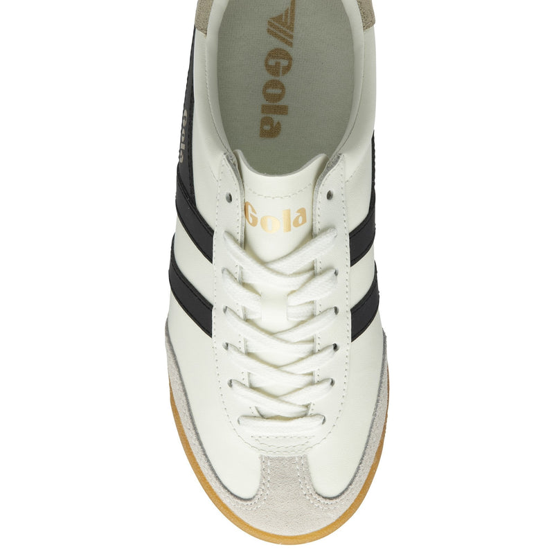 Torpedo Leather Sneakers Off White, Black + Gold