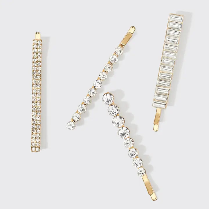 Assorted Metal Rhinestone Bobby Pins
