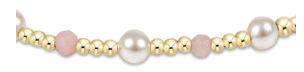 Pearl Sincerity Pattern 4mm Bead Bracelet Pink Opal