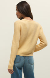 Medina Rib Cardigan Custard