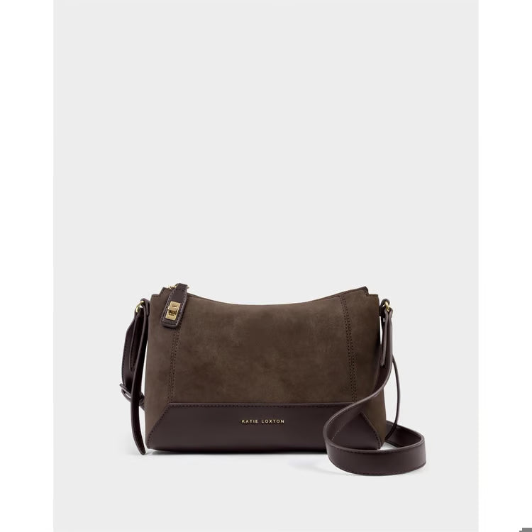 Charlbury Crossbody Bag Bitter Chocolate Suedette