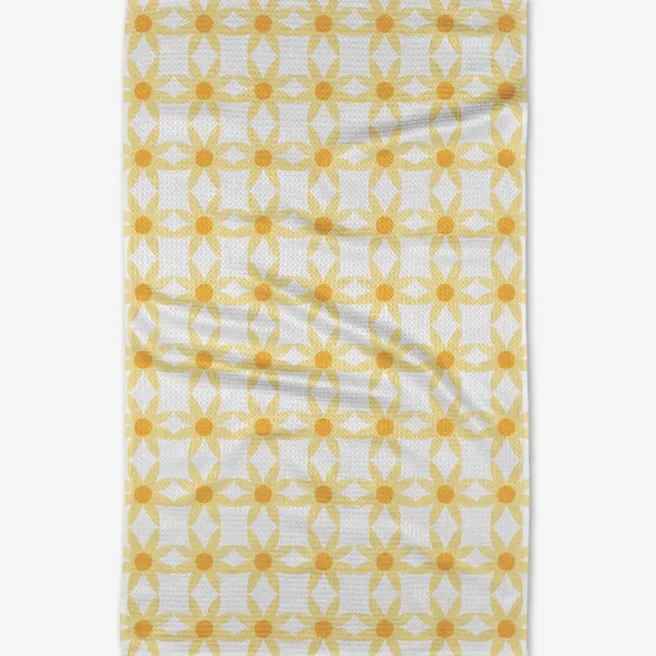 Geometry Tea Towel Daisies