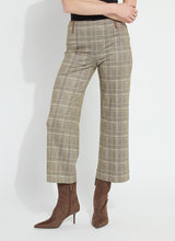 Livia Crop Pants Smoked Green Plaid