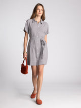Caelis Dress Charcoal Gingham