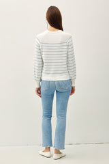 Striped Lightweight Sweater Top Sky
