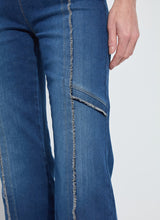 Felicity Fringe Wide Leg Denim Trouser Light Indigo