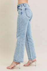 Stonewash Straight Fit Jeans Light