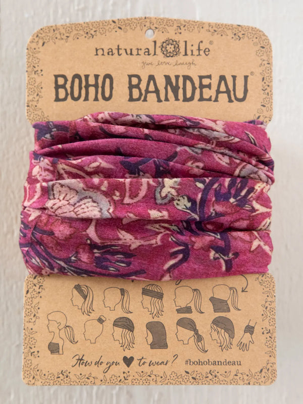 Full Boho Bandeau Mauve Tossed India Vin