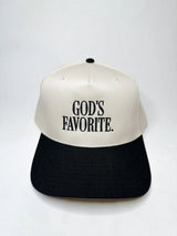 God's Favorite Trucker Hat Black + Natural