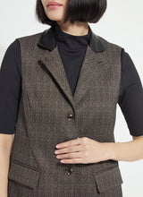 Frankie Sleeveless Blazer Speckled Salt + Pepper
