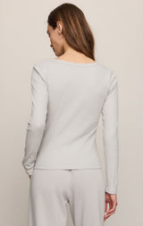 Greyson Scoop Long Sleeve Tee Silverlake