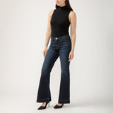 Kait 32" Inseam Mid Rise Flare Jeans Opera Blue