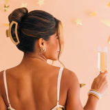 Open Large Hair Clip Champagne Toast