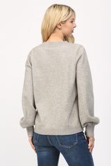 Paris Crew Neck Sweater Heather Grey