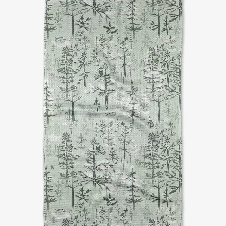 Geometry Tea Towel Boreal Forest