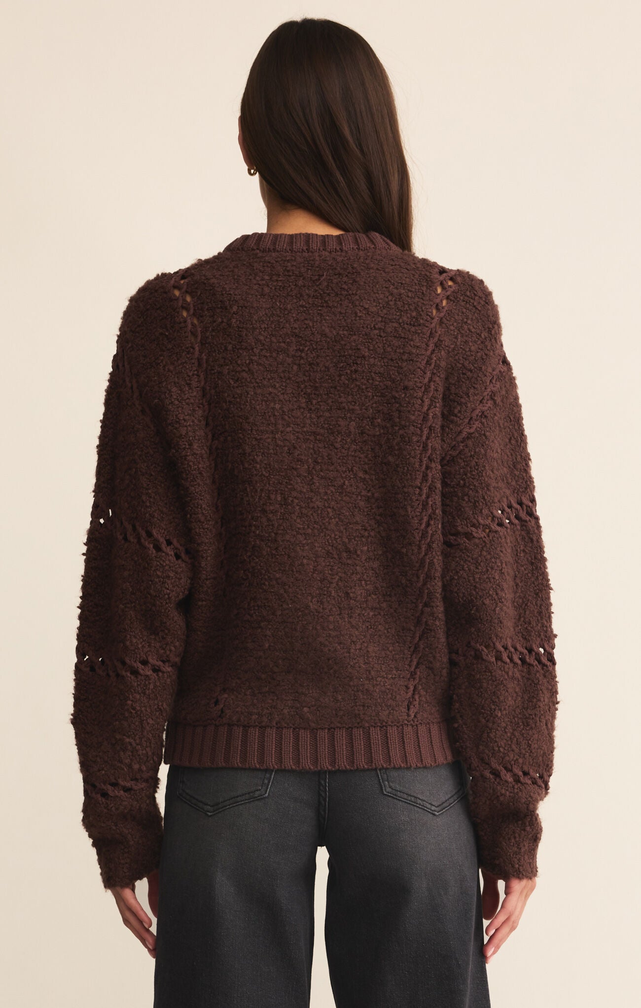 Sundance Sweater Jacket Chocolate Cherry