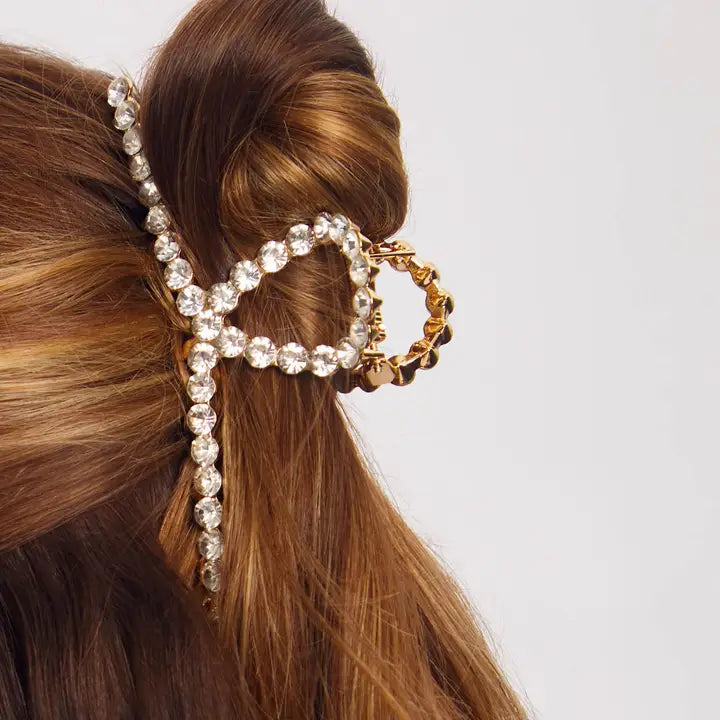Gold Crystals Loop Claw Clip