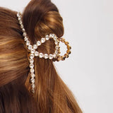 Gold Crystals Loop Claw Clip