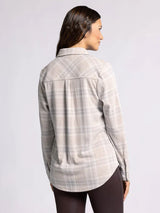 Lewis Button Up Shirt White Dove Plaid